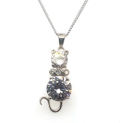 Good Costume Jewelry Silver Crystal Glass Prism Chandelier Cat Pendants