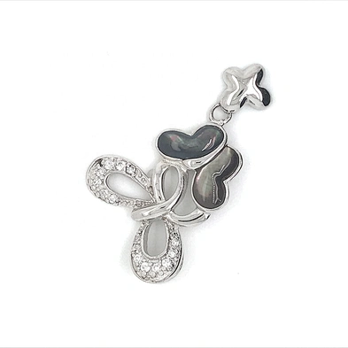 Hollow Cz Butterfly Pearl Oyster Silver Jewelry Photo Locket Pendants
