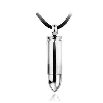 Cheap shiny silver bullet necklace