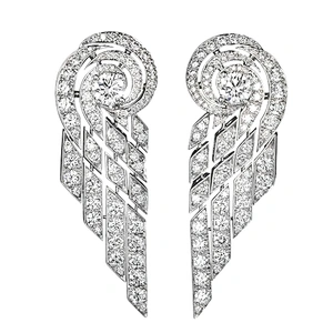 Brilliant Crystal Chandelier Silver Brand Name Earring