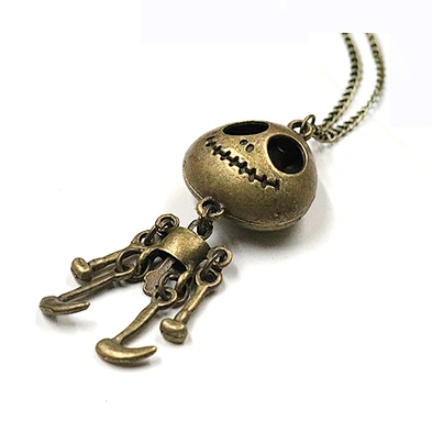 Ying Yang Charm Zombie Stainless Steel Cremation Skull Pendant