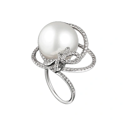 Rose gold plating beauty knot pearl silver second hand rings