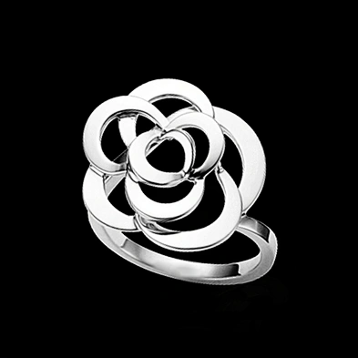 Anniversary souvenir flower 2 gram gold ring for women