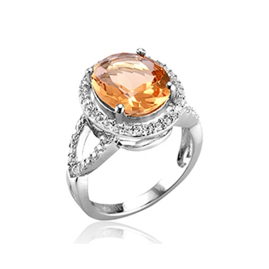 Cupped shape yellow topaz sterling silver onyx wedding ring