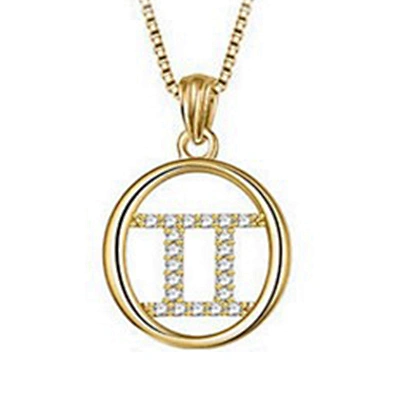 24k gold chain wholesale zodiac sign charm jewelry pendant necklace