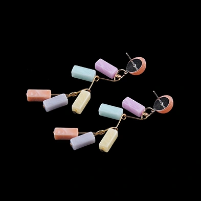 Chinese 2018 fashion guangzhou big earring part cellulose acetate jewelry