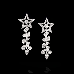 Unique design star cz new hot high quality ear ring