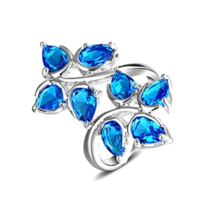 Blue luster cz jewelry blue ring octopus for sale