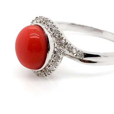Red stone pave setting cz 925 silver fine jewellery