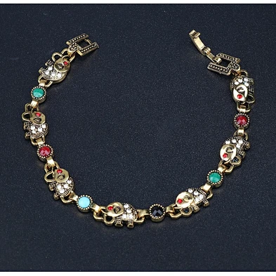 Bulk jewellery custom h enamel bangle charm lucky elephant bracelet