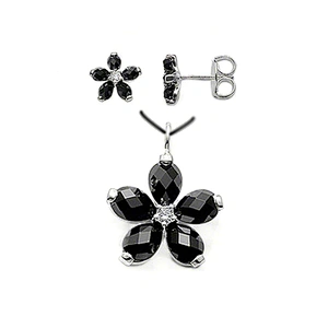 Beauty flower series silver or brass fashion jewelry set