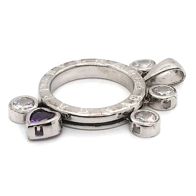 Cute Footprint Shape Silver Slide Beads Charm Design Boy And Girl Pendant