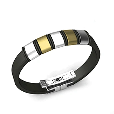 Black leather fashion chic bracelet hand chain for men