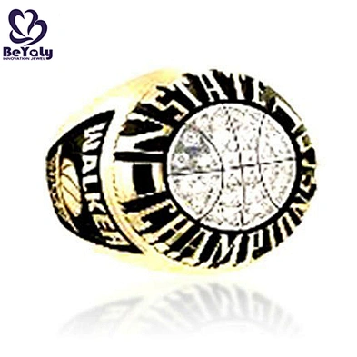 Gold plated enamel multi stone zircon ring for men