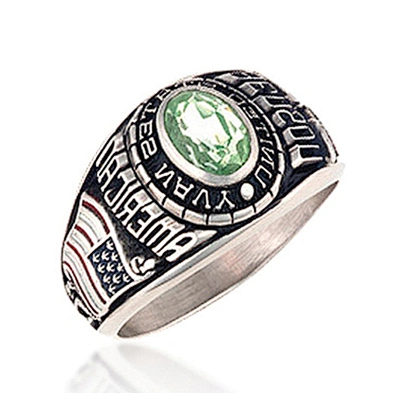 Clarity beauty cz setting 925 sterling silver military army ring