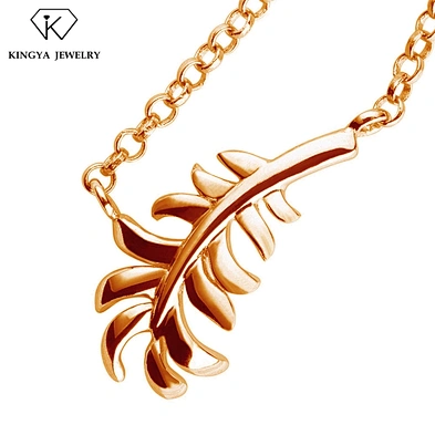 Cheap sublimation blank leaf charm pendant with chain