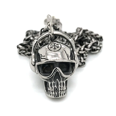 Custom Jewelry Rock Gothic Skull Pendant Necklace Stainless Steel