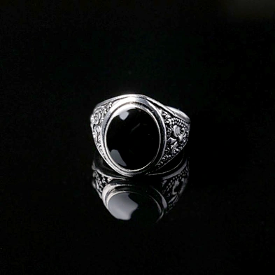 Black wedding thumb zinc alloy ring jewelry under $1 for men