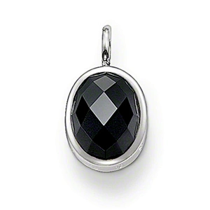 Oval shape crystal stone silver fashion men's eagle pendant
