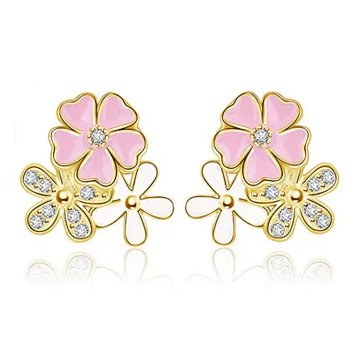 Latest Fashion Peach Blossom Flower Accessories Jewelry Custom Earring Women