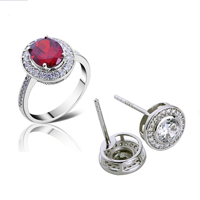 Classic Wedding Homme Costume Jewelry Sets 925 Sterling Silver Ring and Earrings