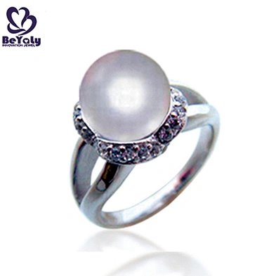 Cheap finger silver latest pearl ring designs for men and women