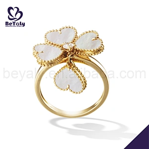 Fashion silver clover 14k gold jewelry wholesale