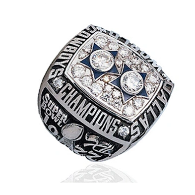 Big size shiny pittsburgh steelers crystal silver rings