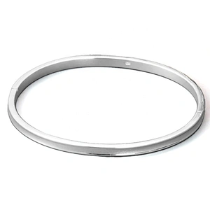 Refined thin style blank engravable silver bracelet man