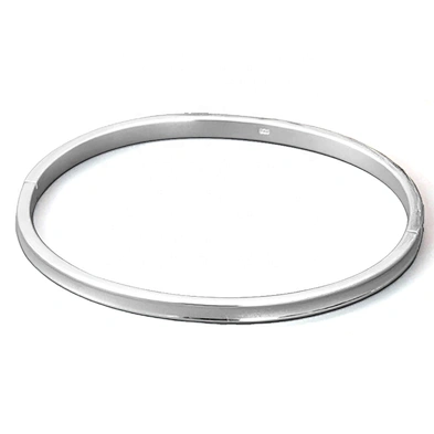 Refined thin style blank engravable silver bracelet man