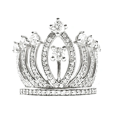 Queen Princess Tiara Crown Ring Gold Plating, Promise Rings Jewellery Rings For Female