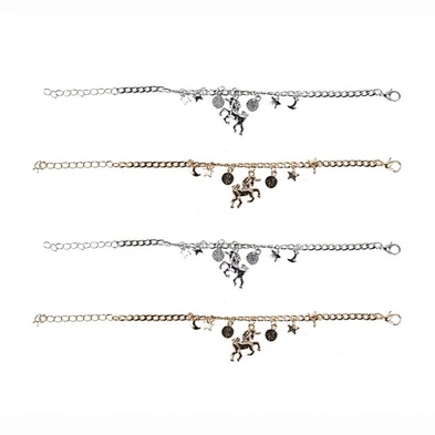 For Big Wrist Bohemia Charm Child Thread Image Bangles And Bracelet Horse Jewelry Hangtag
