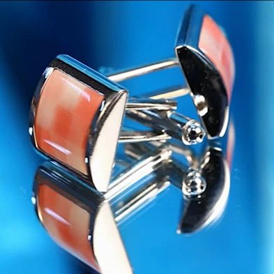 Fashion mesh design colored black clip on tie cufflink
