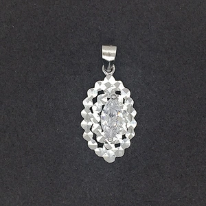 Unique Silver Special Silkworm Shape Distinct Unisex Alphabet Pendant Pendant