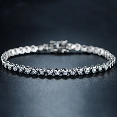 Beauty girls aaa cz silver bracelets souvenir for party
