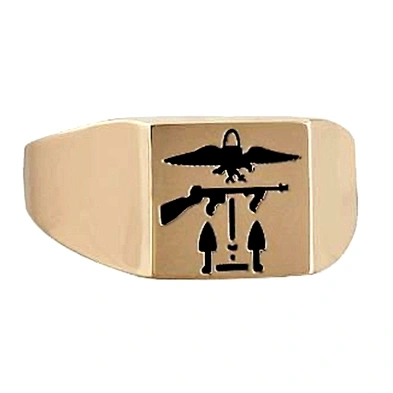 Wholesale statement stainless steel military bird shaped ring for men