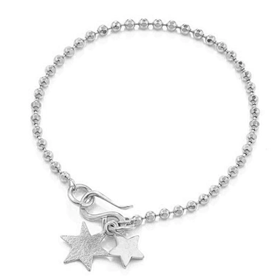 Polished for female star drop silver material gold nail bracelet