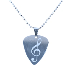 Personality leisure design guitar pick pendant necklace