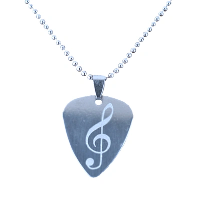 Personality leisure design guitar pick pendant necklace