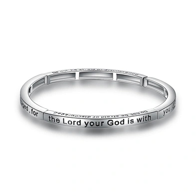 Custom Stainless Steel Black Engraved Letter Friendship Bracelet Bangle Men