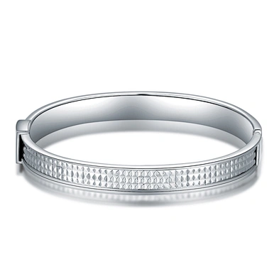 Classic Stainless Steel Square Convex Cut Design Bracelet Unisex