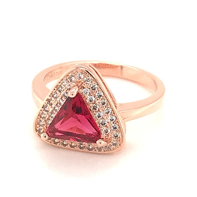 China Direct Supplier Triangle Unisex Silver Bijou Real Ruby Rings