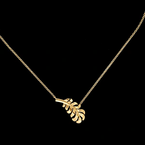 Simple design cheap leaf gold necklace designs in 10 grams