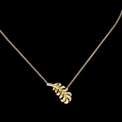 Simple design cheap leaf gold necklace designs in 10 grams