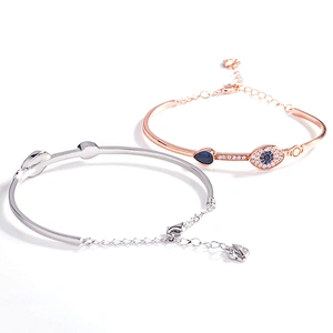 S925 sterling silver devil's eye bracelet lady's blue eye bracelet
