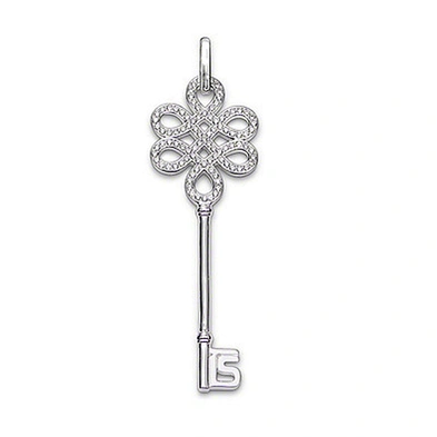 Delicate key shape design silver 18k gold plated necklace