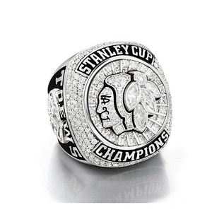 Stanley Cup Chicago Blackhawks Zircon Signet Ring