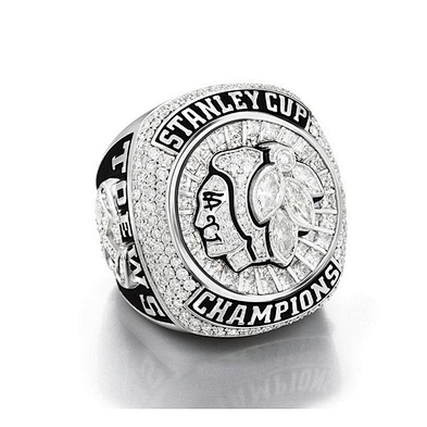 Stanley Cup Chicago Blackhawks Zircon Signet Ring