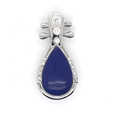 Fashionable Custom Design Blue Shell Chinese Pipa Shape Pendant Music Jewelry Finding