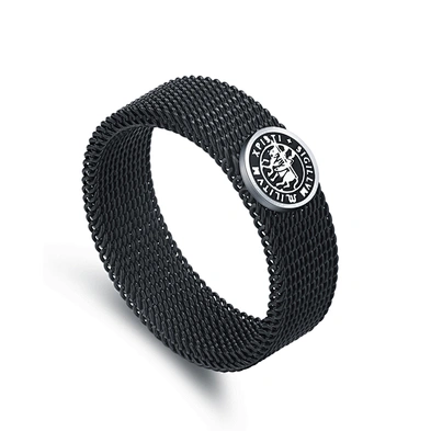 Manly style shiny wholesale finger braided leather rings